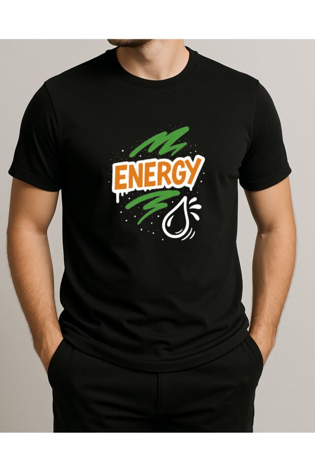 Tişört Unisex (Energy) Erkek Si̇yah - XL