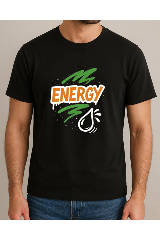 Tişört Unisex (Energy) Erkek Si̇yah - 2XL