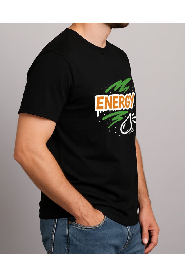 Tişört Unisex (Energy) Erkek Si̇yah - 2XL