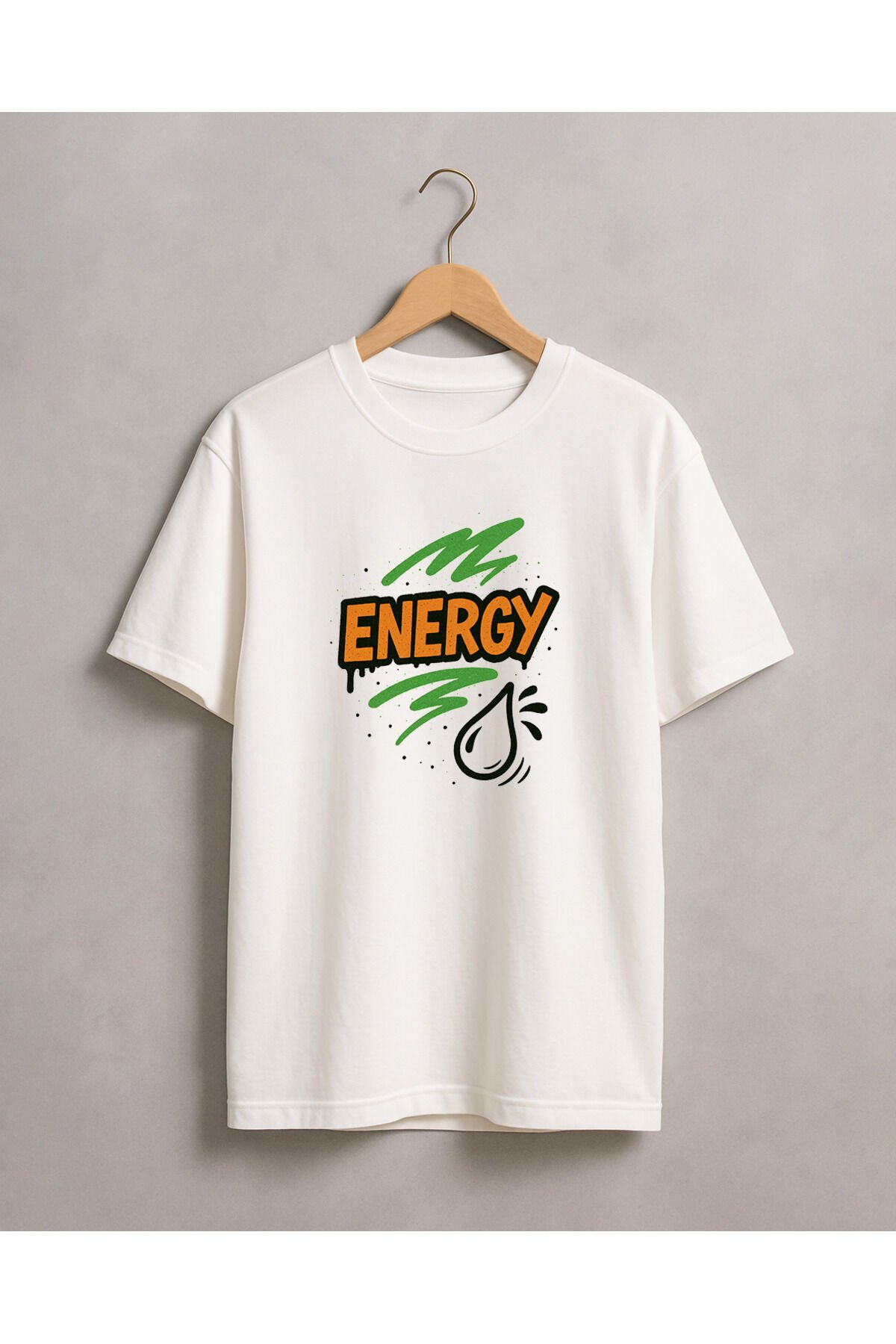 Tişört Unisex Çocuk (Energy) Erkek Beyaz - 10-11 Yaş