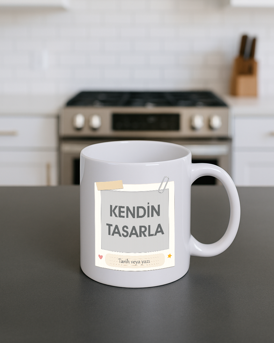 Beyaz Kupa Bardak (Sevgililer Günü)