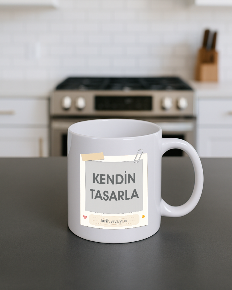 Beyaz Kupa Bardak (Sevgililer Günü)