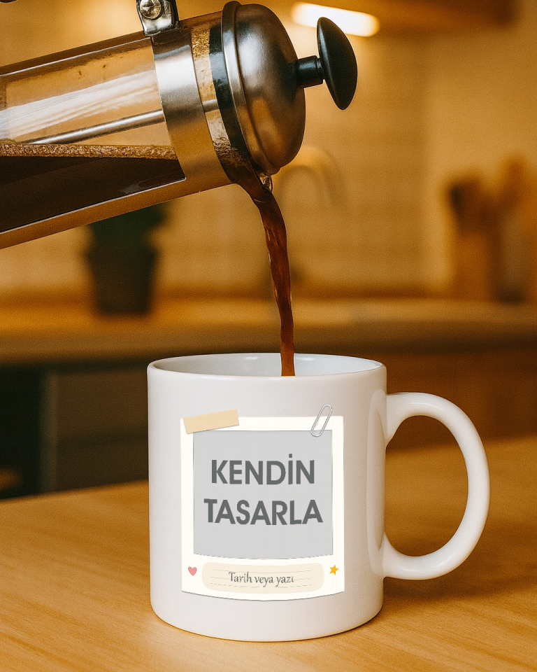 Beyaz Kupa Bardak (Sevgililer Günü)