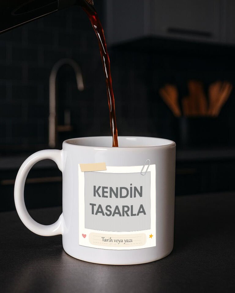 Beyaz Kupa Bardak (Sevgililer Günü)