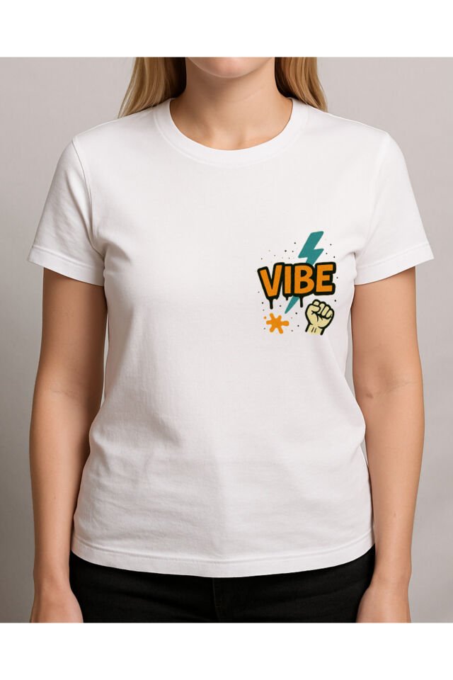 Tişört Unisex (Vibe) Kadin Beyaz - 2XL