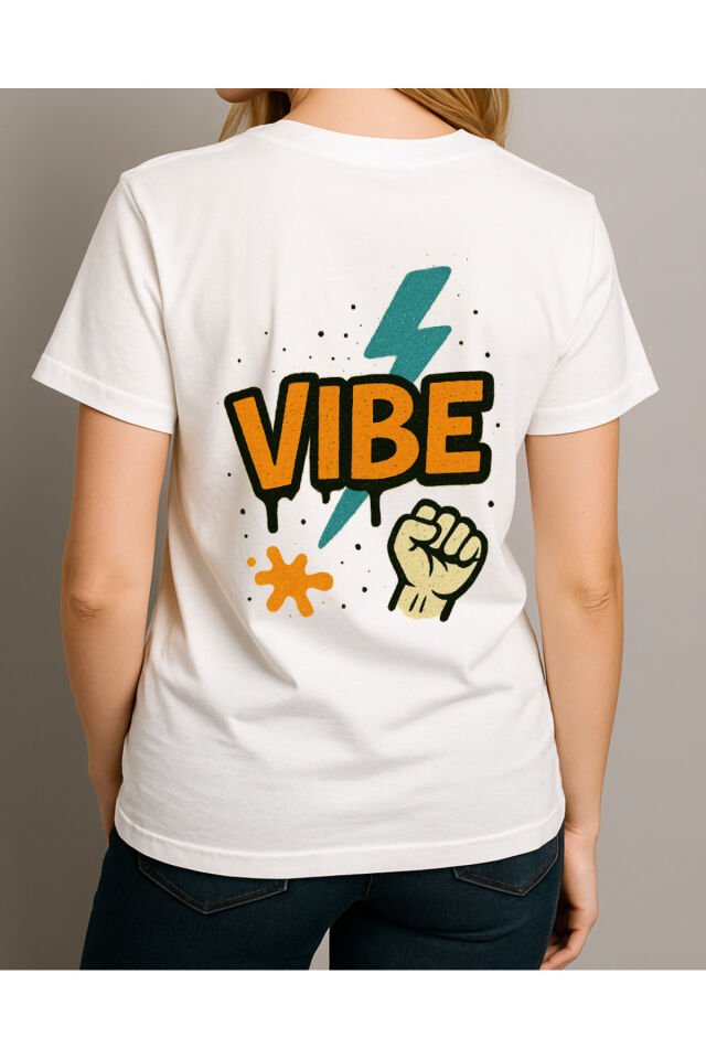 Tişört Unisex (Vibe) Kadin Beyaz - S