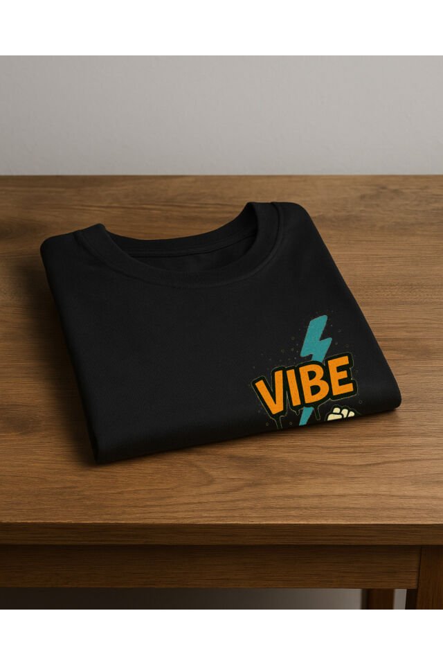Tişört Unisex (Vibe) Kadin Si̇yah - XL