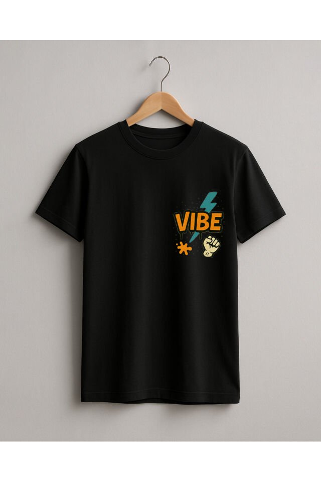 Tişört Unisex (Vibe) Kadin Si̇yah - M