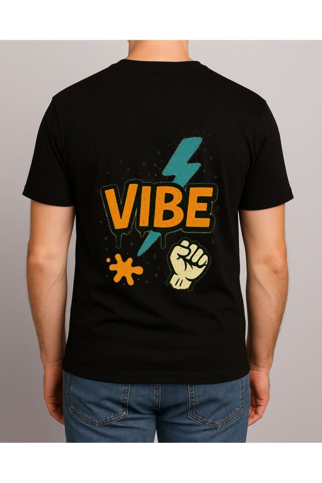 Tişört Unisex (Vibe) Erkek Si̇yah - S