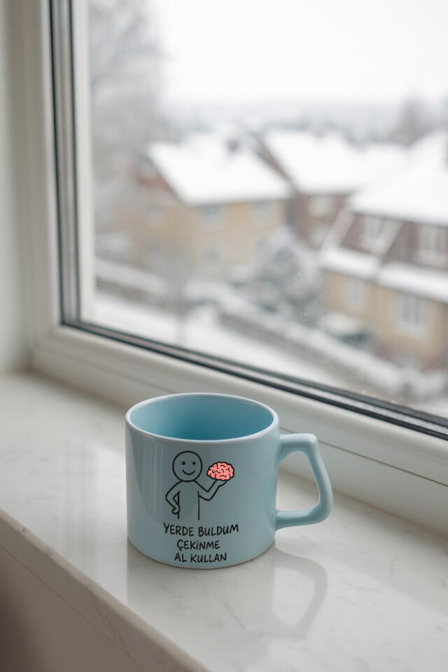 Renkli kulplu bardak - Beyin