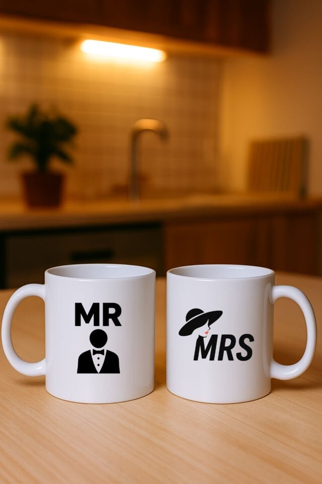 Sevgili Aşk Çift Kupa Bardak 2 Adet