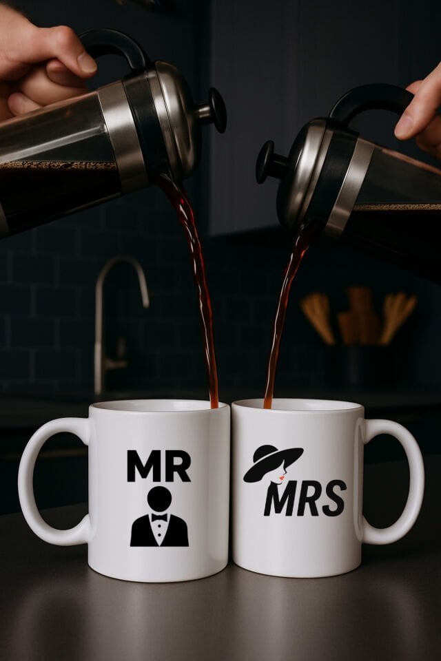 Sevgili Aşk Çift Kupa Bardak 2 Adet