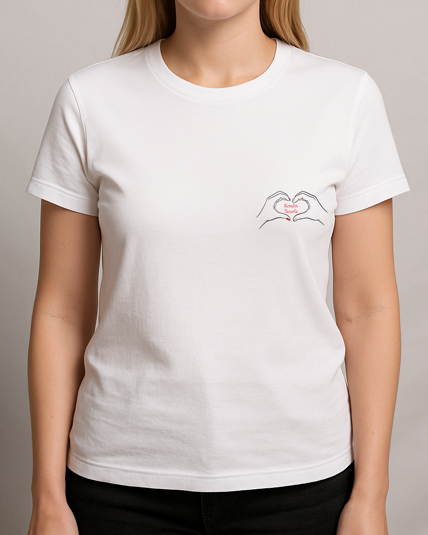 Kendin Tasarla Tişört Kadın-Sevgililer Günü