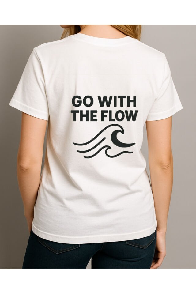 Tişört Unisex (Flow) Kadin Beyaz - L