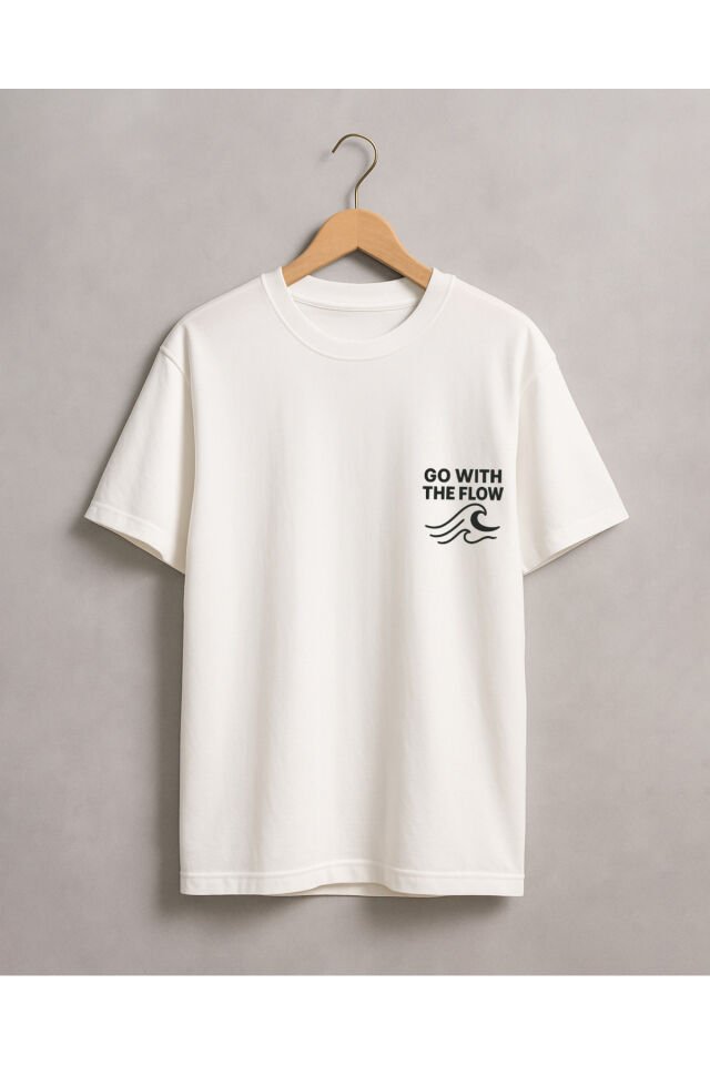 Tişört Unisex (Flow) Erkek Beyaz - L
