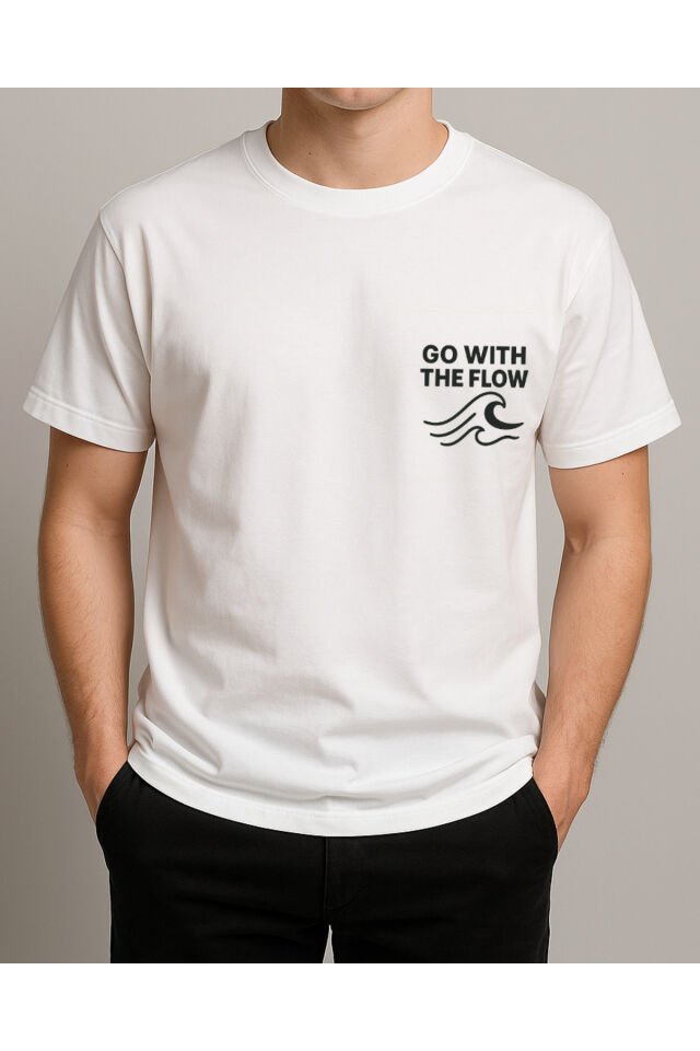 Tişört Unisex (Flow) Erkek Beyaz - M