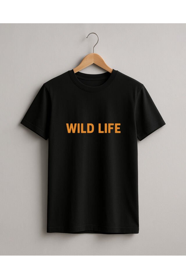 Tişört Unisex (Wild Life) Erkek Si̇yah - 10-11 Yaş