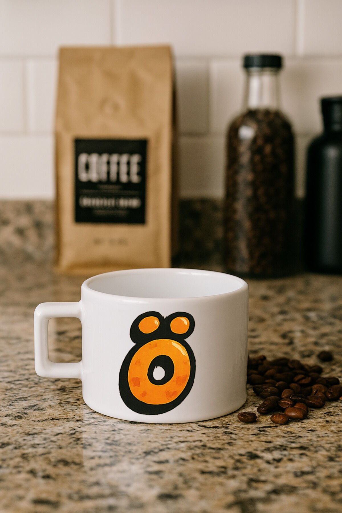 KAHVE KUPASI HARF BASKILI