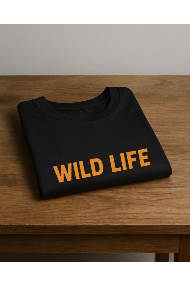Tişört Unisex (Wild Life) Erkek Si̇yah - M