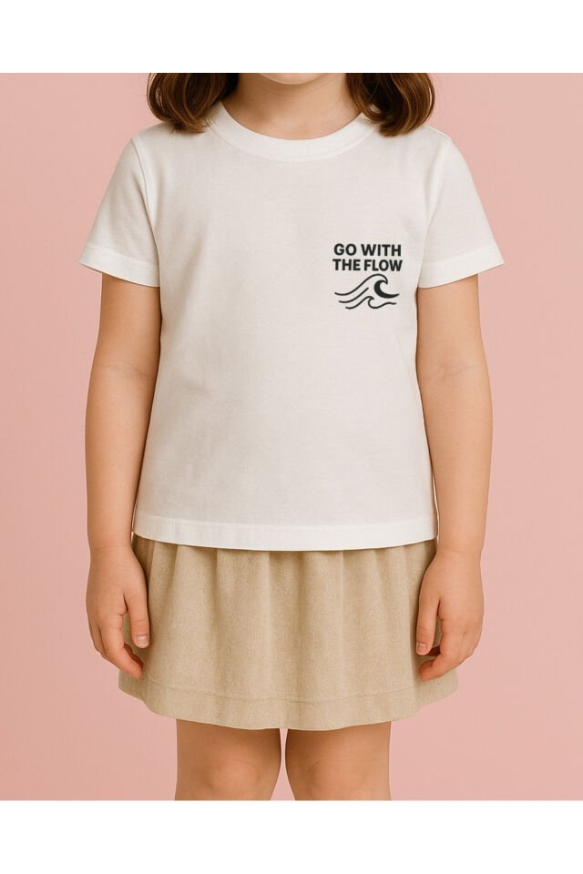 Tişört Unisex Çocuk (Flow) Kiz Beyaz - 10-11 Yaş