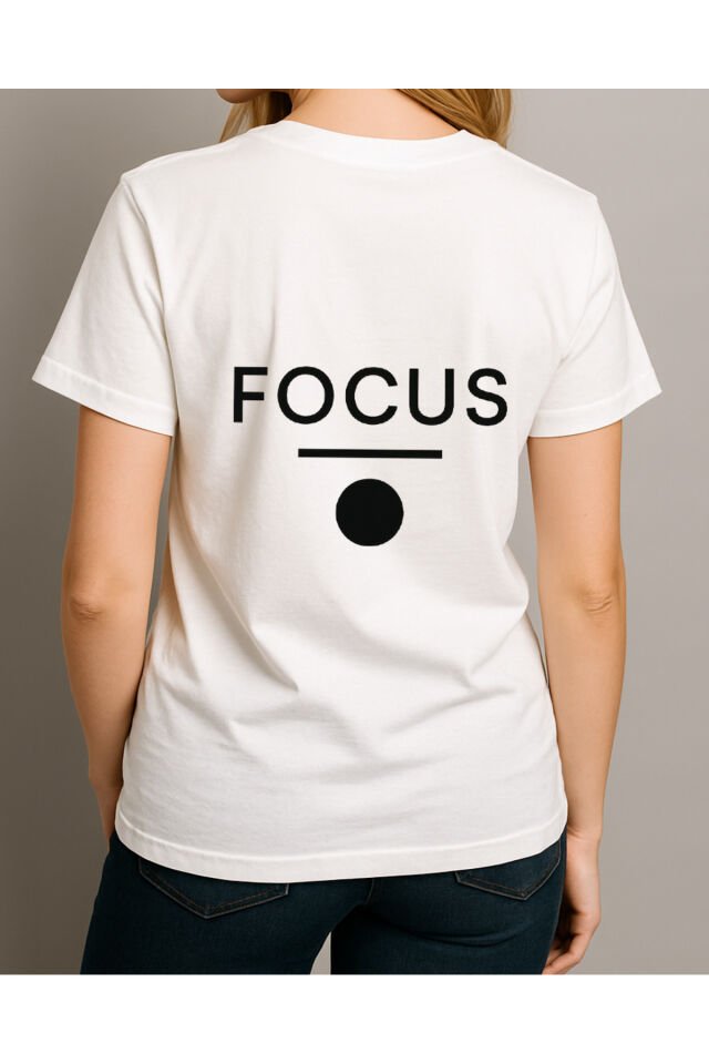 Tişört Unisex (Focus) Kadin Beyaz - L