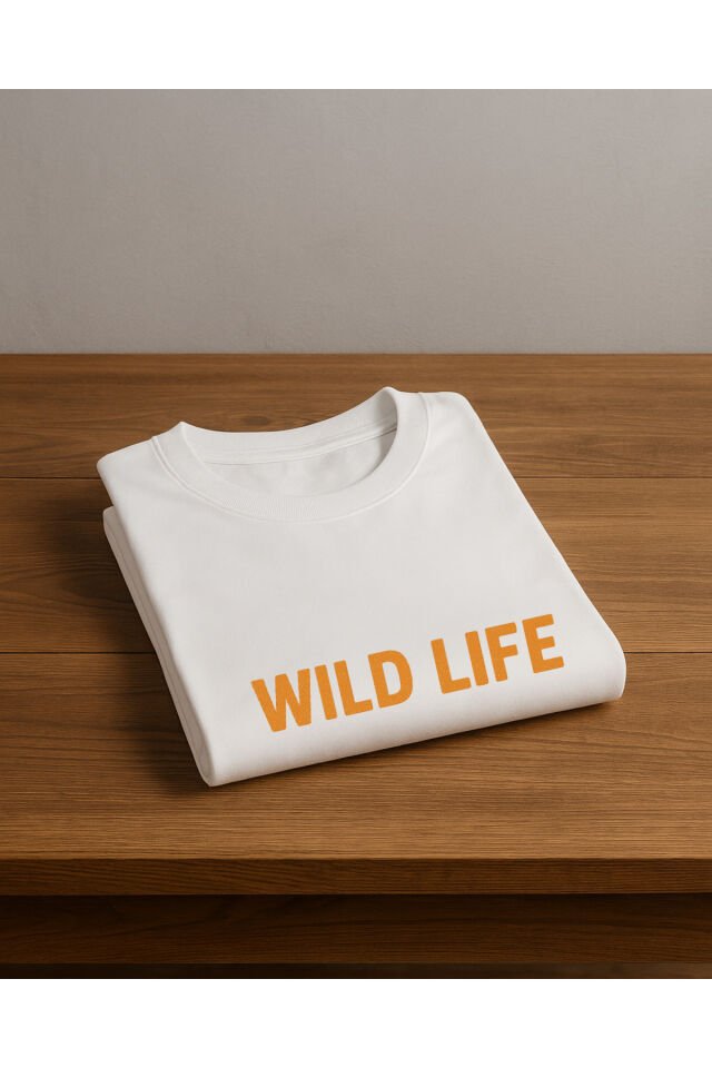 Tişört Unisex (Wild Life) Kadin Beyaz - XL