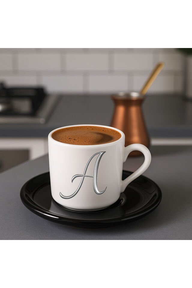 Türk Kahvesi Fincanı Harf Baskılı