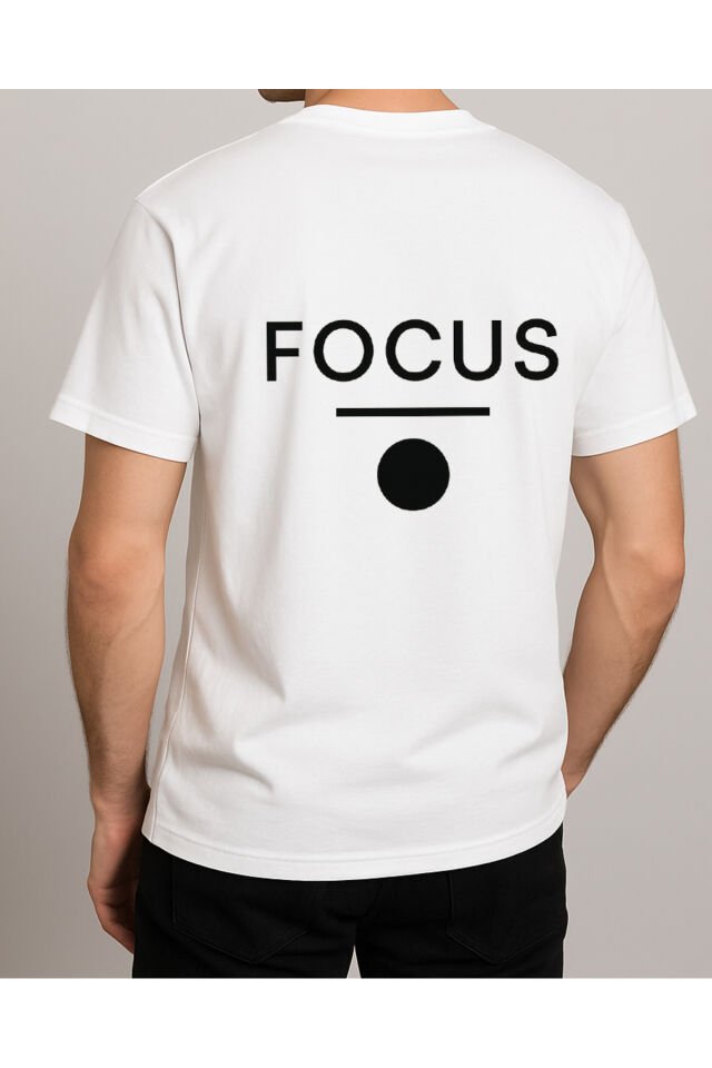 Tişört Unisex (Focus) Erkek Beyaz - S