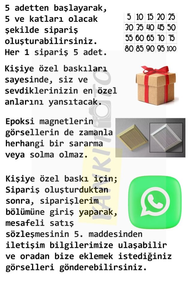 EPOKSİ MAGNET KİŞİYE ÖZEL (9 ADET)