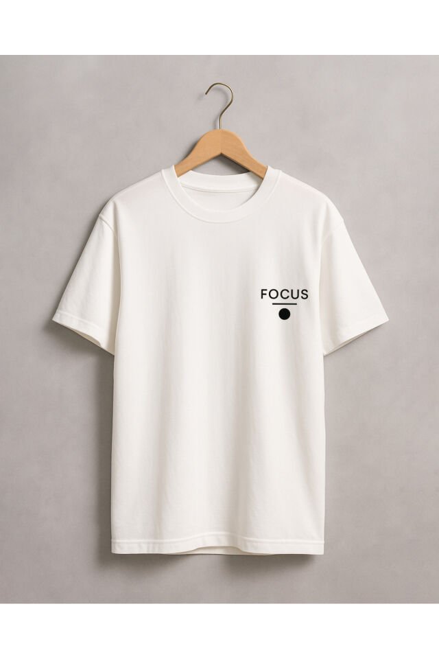 Tişört Unisex Çocuk (Focus) Erkek Beyaz - 10-11 Yaş