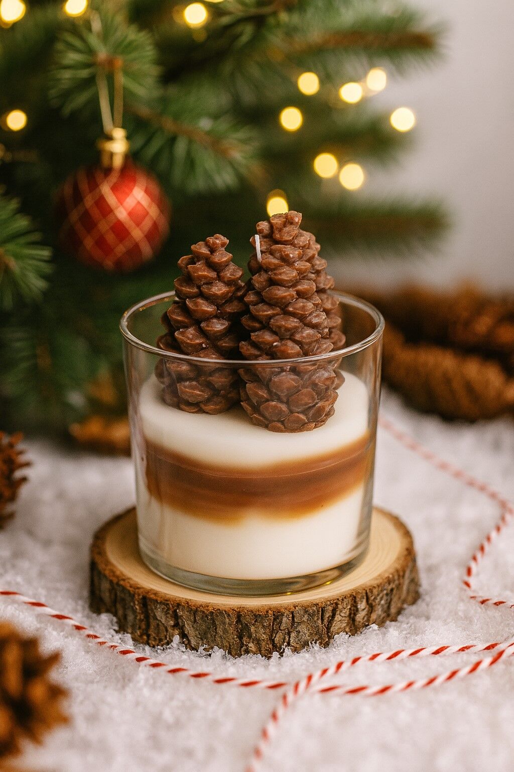 Kozalak Görünümlü Kokulu Mum