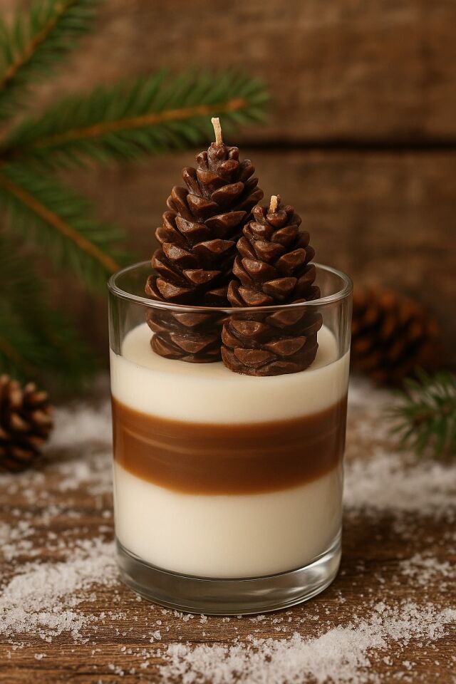 Kozalak Görünümlü Kokulu Mum