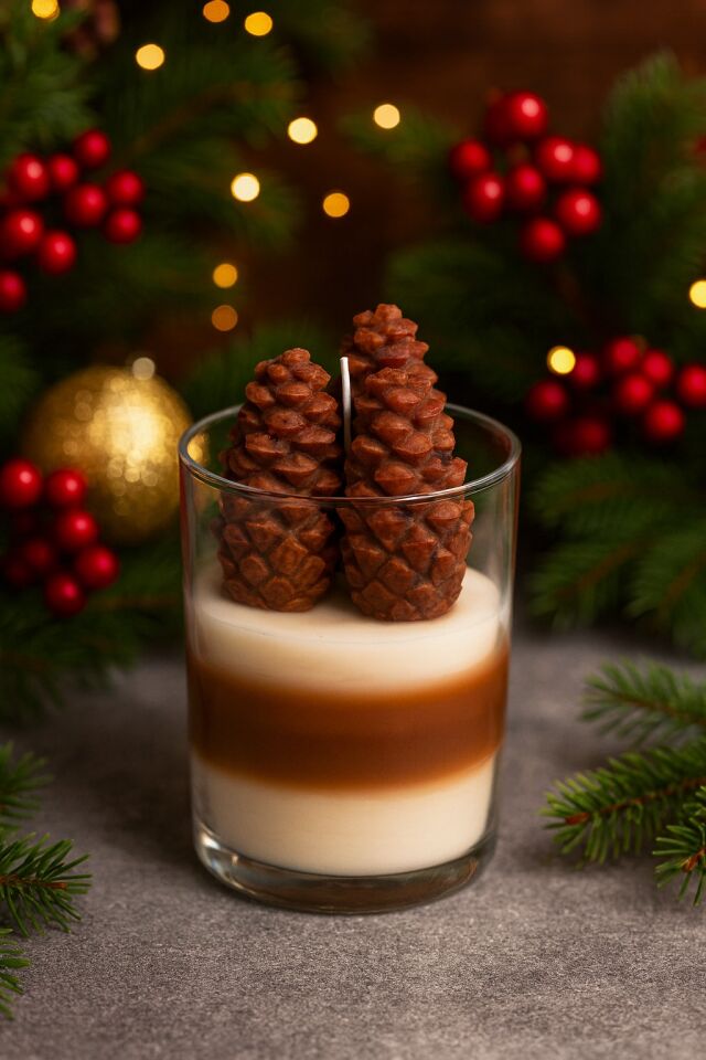 Kozalak Görünümlü Kokulu Mum