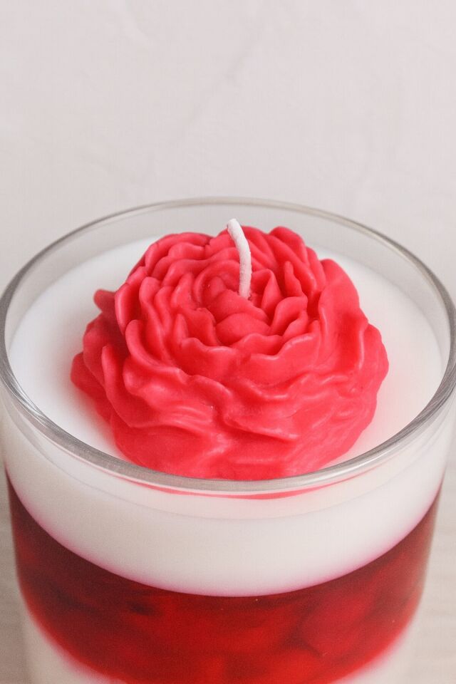 Gül Görünümlü Kokulu Mum