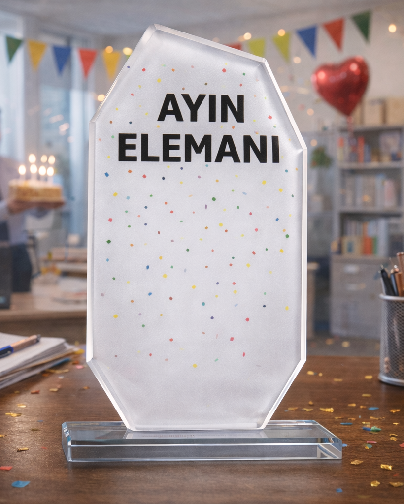 Kişiye Özel Baskılı Kristal Plaket