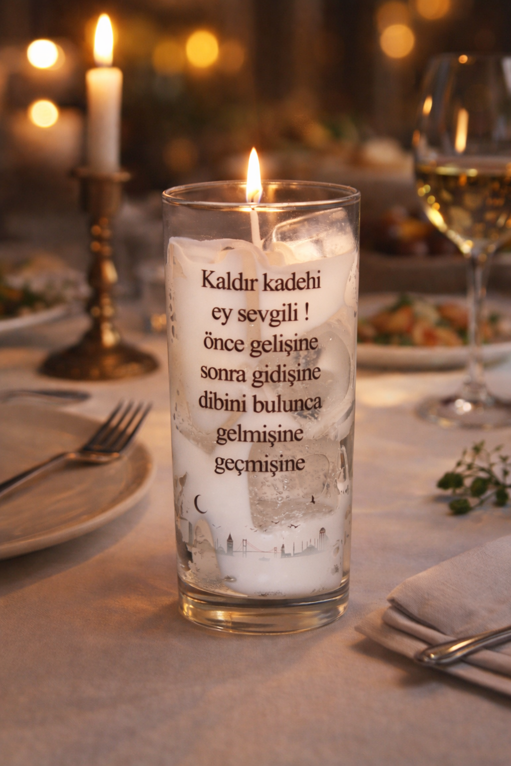 Kişiye Özel Rakı Görünümlü Mum