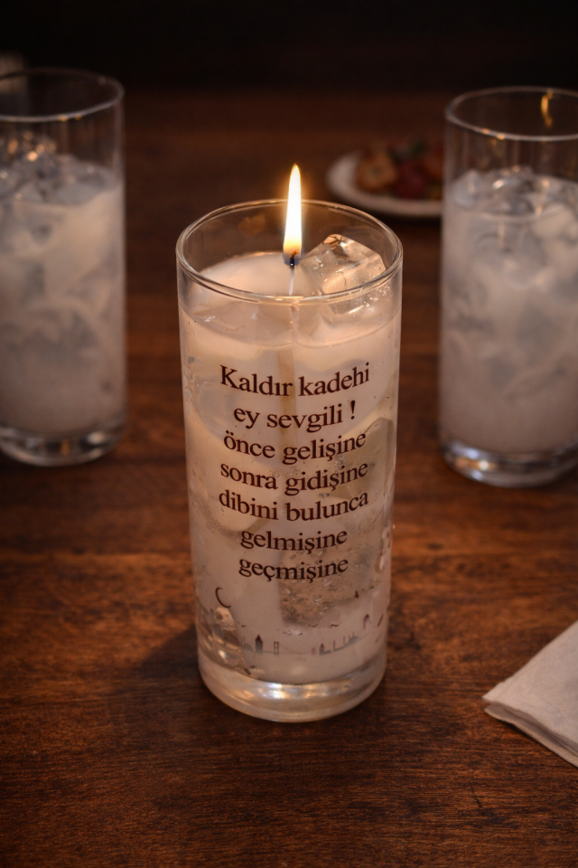 Kişiye Özel Rakı Görünümlü Mum