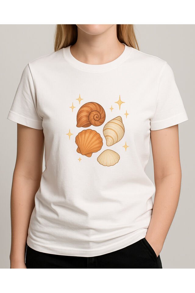 TİŞÖRT KADIN ( DENİZ KABUĞU KARIŞIK )