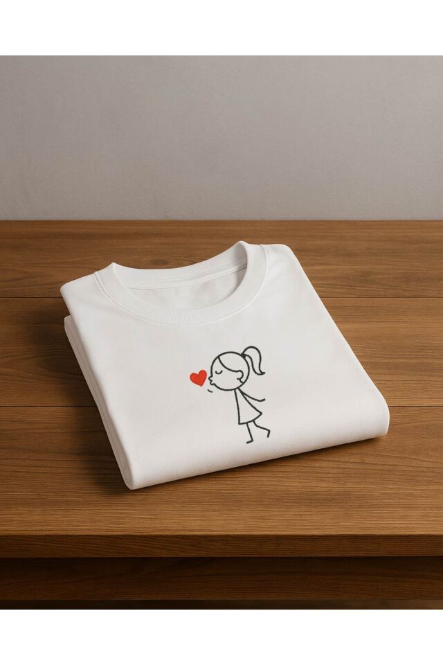 Tişört Unisex (Öpücük Atan Çift)