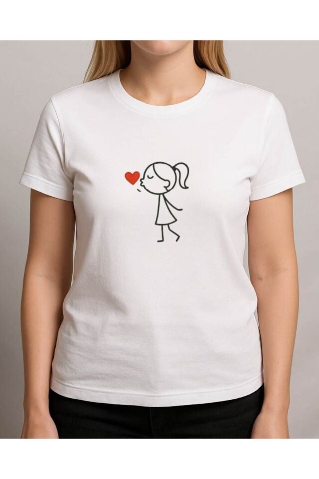 Tişört Unisex (Öpücük Atan Çift)