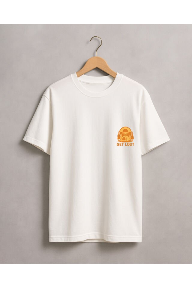 Tişört Unisex (Get Lost) Kadin Beyaz - M