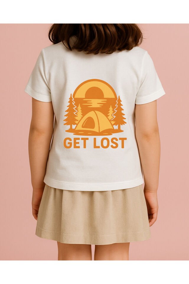 Tişört Unisex Çocuk (Get Lost) Kiz Beyaz - 4-5 Yaş