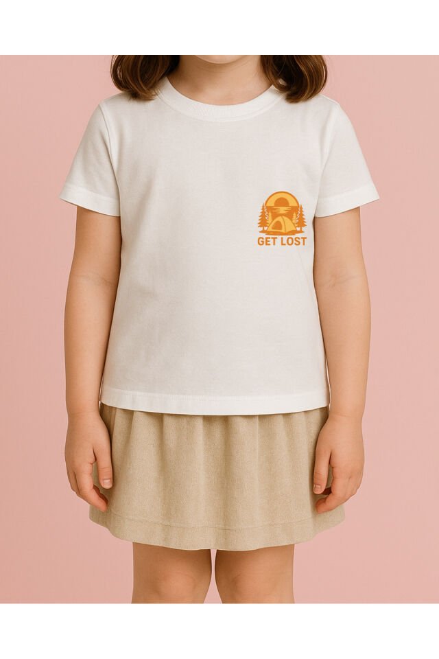 Tişört Unisex Çocuk (Get Lost) Kiz Beyaz - 10-11 Yaş