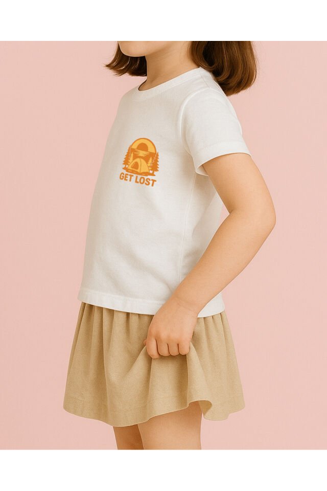 Tişört Unisex Çocuk (Get Lost) Kiz Beyaz - 10-11 Yaş