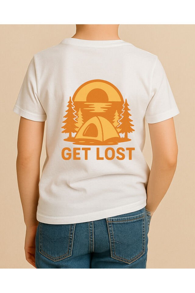 Tişört Unisex Çocuk (Get Lost) Erkek Beyaz - 10-11 Yaş