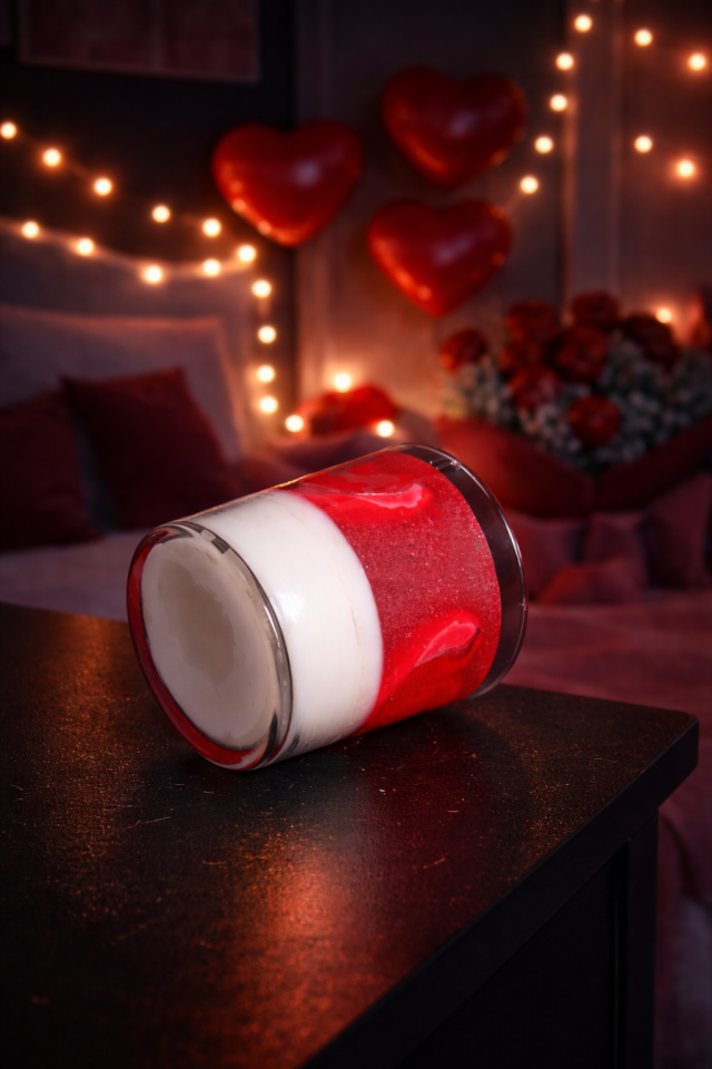 Sevgililer Günü Tasarımlı Kokulu Mum