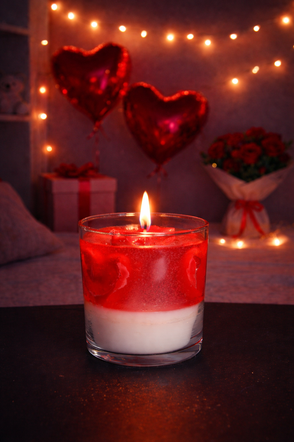 Sevgililer Günü Tasarımlı Kokulu Mum