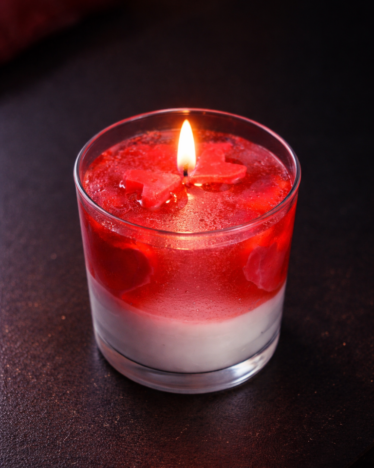 Sevgililer Günü Tasarımlı Kokulu Mum