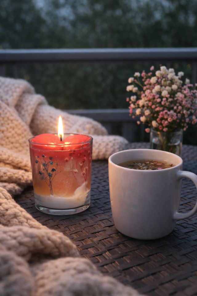 Sevgililer Günü Tasarımlı Kokulu Mum