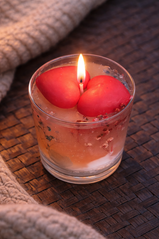 Sevgililer Günü Tasarımlı Kokulu Mum